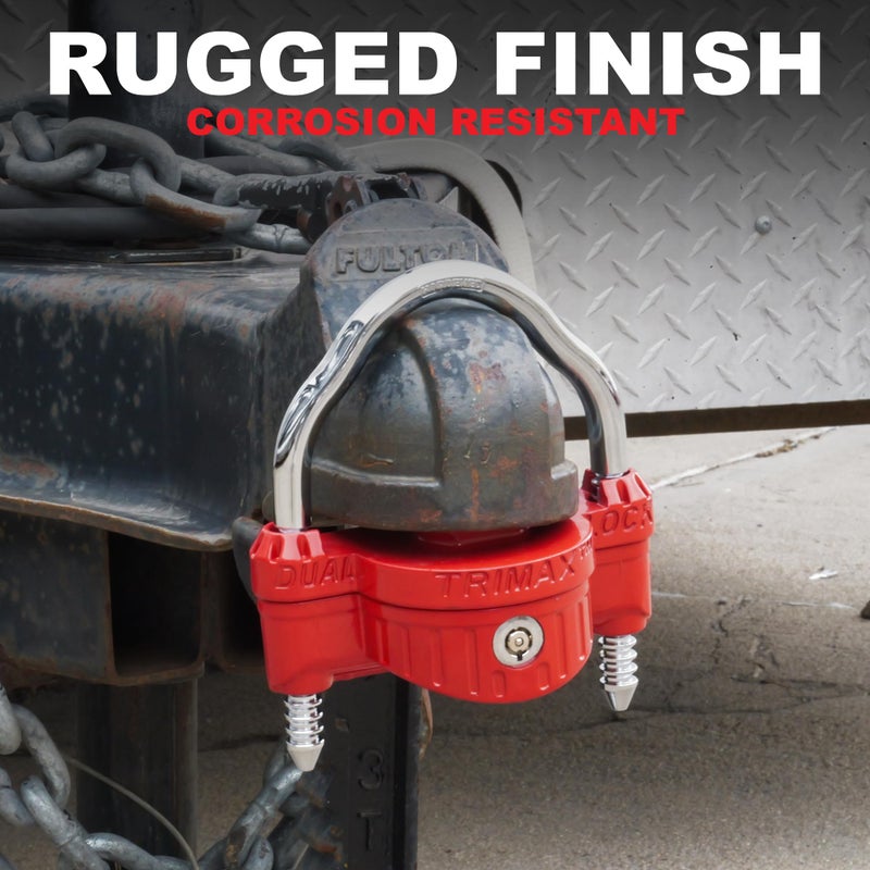 Trimax - UMAX 25D - Trailer Lock for Hitch, Dual Purpose Transforms to U Lock - Trailer Hitch Lock for 1-7/8" - 2-5/16" Couplers, All Coupler Types - Image 4